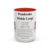 15oz Pembroke Welsh Corgi Mug, Red, front view