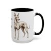 15oz Peruvian Inca Orchid Dog Dad Mug, Black, right side view