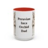 15oz Peruvian Inca Orchid Dog Dad Mug, Red, front view