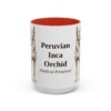 15oz Peruvian Inca Orchid Latin Mug, Red, front view