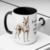 15oz Peruvian Inca Orchid Dog Mom Mug, Black, lifestyle photo