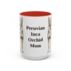 15oz Peruvian Inca Orchid Dog Mom Mug, Red, front view