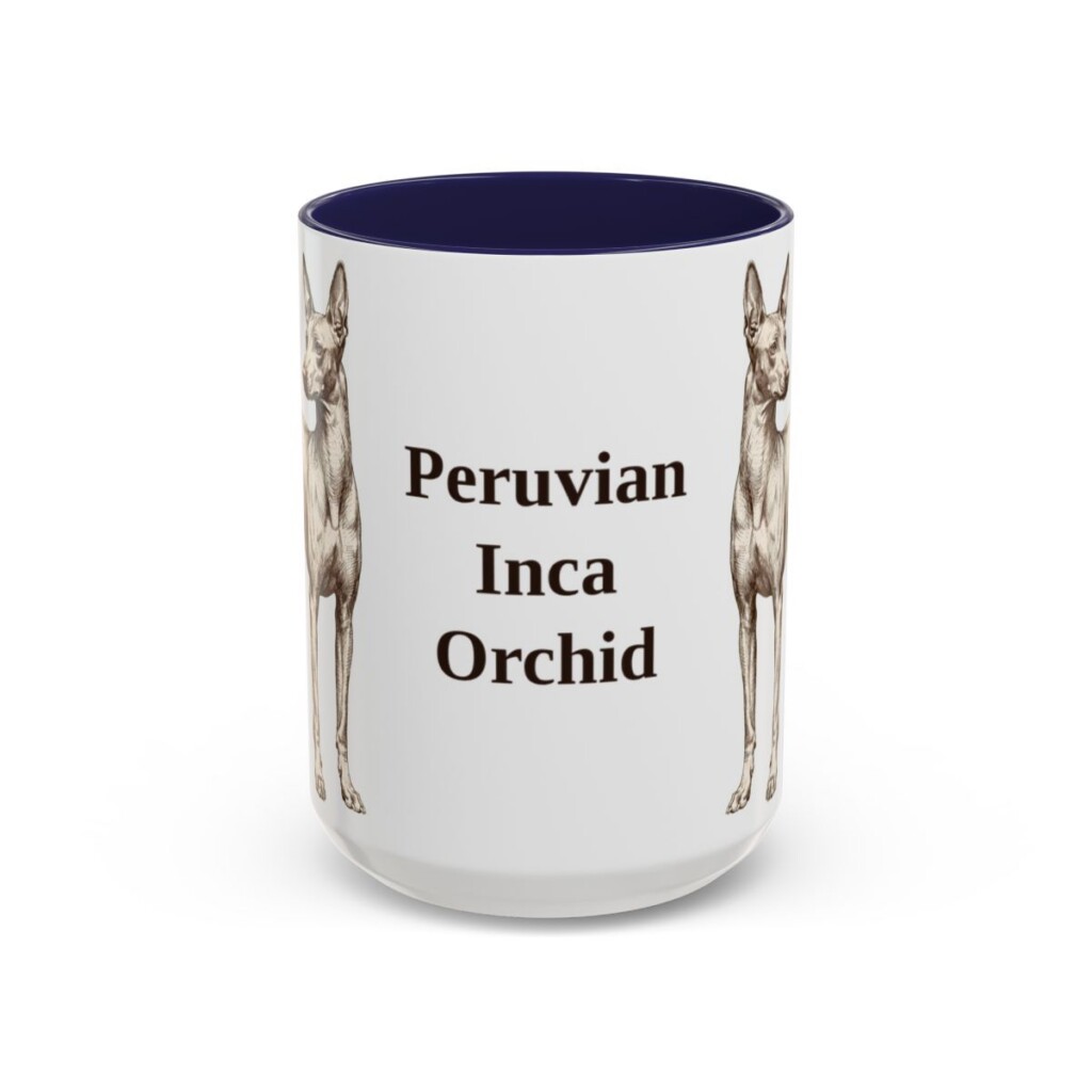 15oz-peruvian-inca-orchid-mug-navy 15oz Peruvian Inca Orchid Mug, Navy, front view