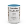 15oz Peruvian Inca Orchid Mug, Light Blue, front view
