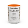 15oz Peruvian Inca Orchid Mug, Orange, front view