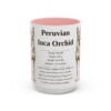 15oz Peruvian Inca Orchid Mug, Pink, front view