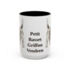 15oz Petit Basset Griffon Vendeen Mug, Black, front view