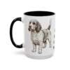 15oz Petit Basset Griffon Vendeen Mug, Black, left side view