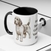15oz Petit Basset Griffon Vendeen Dog Dad Mug, Black, lifestyle photo