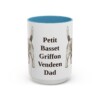 15oz Petit Basset Griffon Vendeen Dog Dad Mug, Light Blue, front view