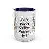 15oz Petit Basset Griffon Vendeen Dog Dad Mug, Navy, front view