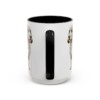 15oz Funny Petit Basset Griffon Vendeen Mug, Black, back view