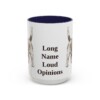 15oz Funny Petit Basset Griffon Vendeen Mug, Navy, front view