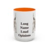 15oz Funny Petit Basset Griffon Vendeen Mug, Orange, front view
