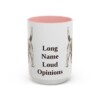 15oz Funny Petit Basset Griffon Vendeen Mug, Pink, front view