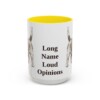 15oz Funny Petit Basset Griffon Vendeen Mug, Yellow, front view