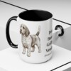 15oz Petit Basset Griffon Vendeen Latin Mug, Black, lifestyle photo