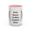 15oz-petit-basset-griffon-vendeen-mug-mom-pink 15oz Petit Basset Griffon Vendeen Dog Mom Mug, Pink, front view