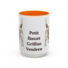 15oz Petit Basset Griffon Vendeen Mug, Orange, front view