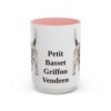 15oz Petit Basset Griffon Vendeen Mug, Pink, front view
