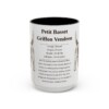 15oz-petit-basset-griffon-vendeen-mug-writeup-black-front 15oz Petit Basset Griffon Vendeen Mug, Black, front view