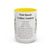 15oz-petit-basset-griffon-vendeen-mug-writeup-yellow 15oz Petit Basset Griffon Vendeen Mug, Yellow, front view