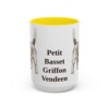 15oz Petit Basset Griffon Vendeen Mug, Yellow, front view