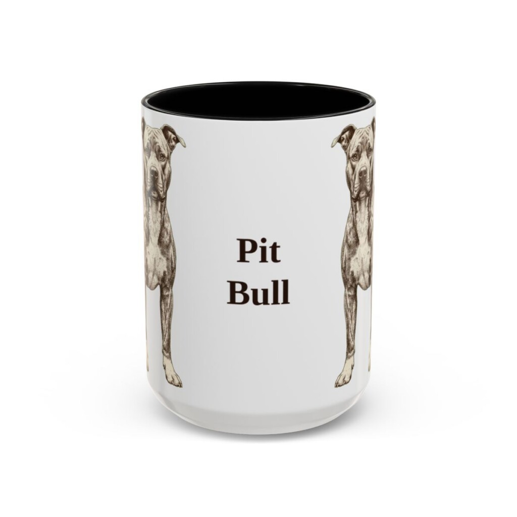 15oz-pit-bull-mug-black-front 15oz Pit Bull Mug, Black, front view