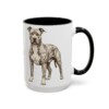 15oz Pit Bull Dog Dad Mug, Black, right side view