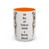 15oz-pit-bull-mug-humor-orange 15oz Funny Pit Bull Mug, Orange, front view