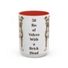 15oz-pit-bull-mug-humor-red 15oz Funny Pit Bull Mug, Red, front view