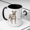 15oz Pit Bull Latin Mug, Black, lifestyle photo