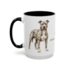 15oz Pit Bull Latin Mug, Black, left side view