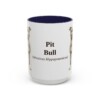 15oz Pit Bull Latin Mug, Navy, front view