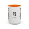 15oz Pit Bull Latin Mug, Orange, front view