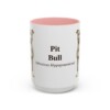 15oz Pit Bull Latin Mug, Pink, front view