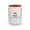 15oz Pit Bull Latin Mug, Red, front view