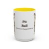 15oz Pit Bull Latin Mug, Yellow, front view