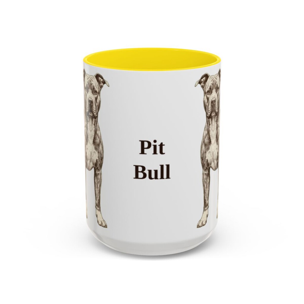 15oz-pit-bull-mug-yellow 15oz Pit Bull Mug, Yellow, front view