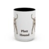 15oz Plott Hound Mug, Black, front view