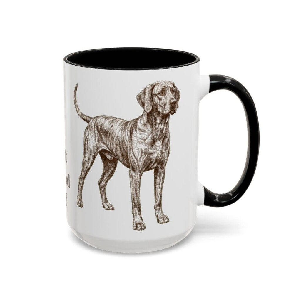 15oz-plott-hound-mug-dad-black-right 15oz Plott Hound Dog Dad Mug, Black, right side view