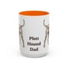 15oz-plott-hound-mug-dad-orange 15oz Plott Hound Dog Dad Mug, Orange, front view