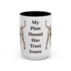 15oz Funny Plott Hound Mug, Black, front view