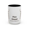 15oz Plott Hound Latin Mug, Black, front view