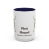 15oz Plott Hound Latin Mug, Navy, front view