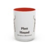 15oz Plott Hound Latin Mug, Red, front view