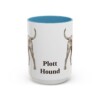 15oz Plott Hound Mug, Light Blue, front view