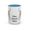 15oz Plott Hound Dog Mom Mug, Light Blue, front view