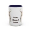 15oz Plott Hound Dog Mom Mug, Navy, front view
