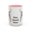 15oz Plott Hound Dog Mom Mug, Pink, front view